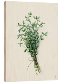 Holzbild Frischer Thymian - artill