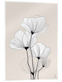 Acrylglasbild Minimale Blütenblätter