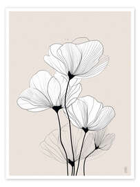 Poster Minimale Blütenblätter