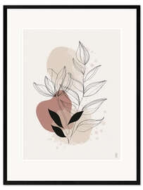 Gerahmter Kunstdruck Abstrakte Blüte