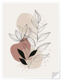 Wandsticker Abstrakte Blüte