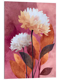 Gallery Print Dahlien auf Rot