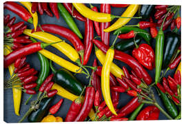 Leinwandbild Leuchtende Chili-Vielfalt - Thomas Klee