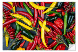 Sticker mural Bright chili variety - Thomas Klee