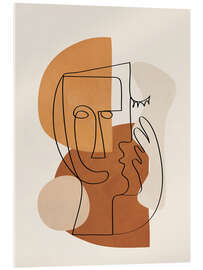 Acrylglasbild Abstrakte Tongesichter