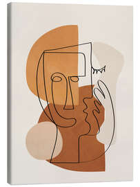 Leinwandbild Abstrakte Tongesichter