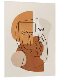 Hartschaumbild Abstrakte Tongesichter