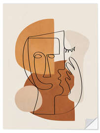 Wandsticker Abstrakte Tongesichter