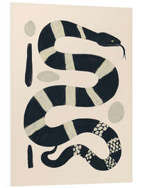 Hartschaumbild Schwarze und weiße Schlange