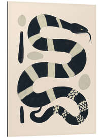 Magnettafel Schwarze und weiße Schlange