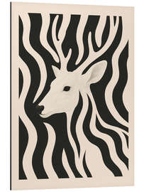 Magnettafel Schwarz-weißer Hirsch