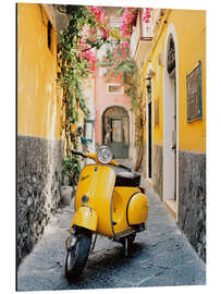 Alubild Gelbes Moped