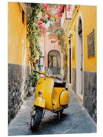 Hartschaumbild Gelbes Moped