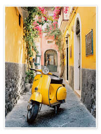 Poster Gelbes Moped