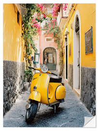 Wandsticker Gelbes Moped
