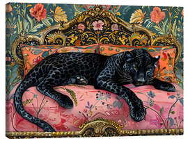 Leinwandbild Fauler Leopard