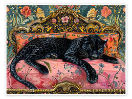 Poster Fauler Leopard