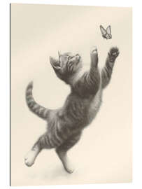 Gallery Print Kätzchen und Schmetterling Skizze