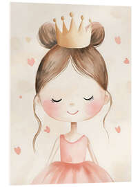 Acrylglasbild Ballerina Rosa Krone - Creative Studio