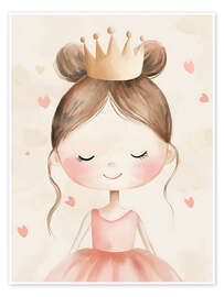 Wandbild Ballerina Rosa Krone - Creative Studio