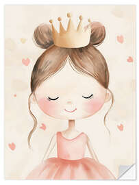 Wandsticker Ballerina Rosa Krone - Creative Studio