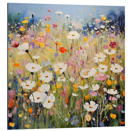 Alubild Feld mit Gänseblümchen und Wildblumen - Creative Studio