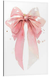 Alubild Elegante rosa Schleife