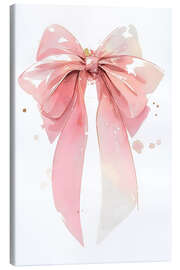 Leinwandbild Elegante rosa Schleife