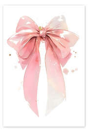 Poster Elegante rosa Schleife