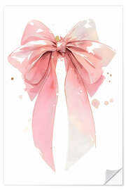 Wandsticker Elegante rosa Schleife