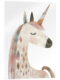 Acrylglasbild Einhorn mit Formen