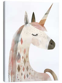 Leinwandbild Einhorn mit Formen