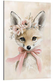 Alubild Süßer Fuchs mit Schleife - Creative Studio