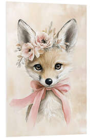 Hartschaumbild Süßer Fuchs mit Schleife - Creative Studio