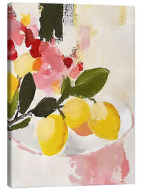 Leinwandbild Rote und rosa Zitronen II