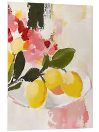 Hartschaumbild Rote und rosa Zitronen II