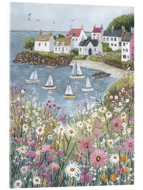 Acrylglasbild Rosa Segelboote