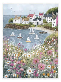 Poster Rosa Segelboote