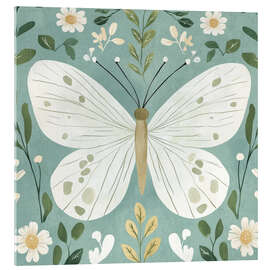 Acrylglasbild Blaugrüner Schmetterling