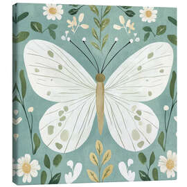 Leinwandbild Blaugrüner Schmetterling
