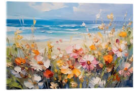 Acrylglasbild Wildblumen am Strand