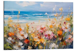 Alubild Wildblumen am Strand