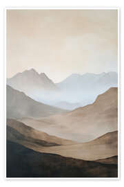 Poster Nebelige Berge