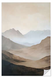 Wandsticker Nebelige Berge