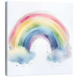 Leinwandbild Regenbogen mit Wolken - Creative Studio