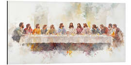 Alubild Das Abendmahl in Aquarell - PetalsPrintsDesign