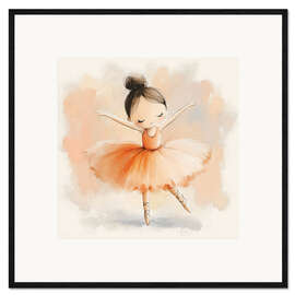 Gerahmter Kunstdruck Tanzende Ballerina