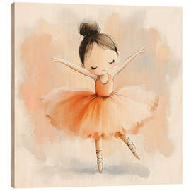 Holzbild Tanzende Ballerina