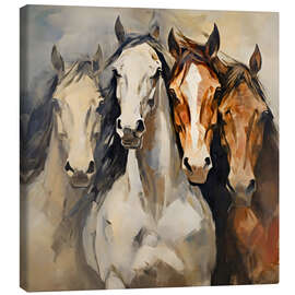 Leinwandbild Vier Pferde