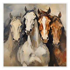 Poster Vier Pferde